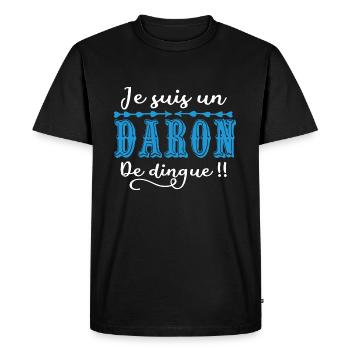 Je suis un daron de dingue !! - T-shirt Premium bio Homme - noir - Devant - Nico (187cm)