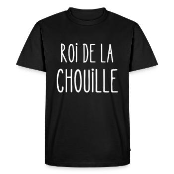 roi de la chouille - T-shirt Premium bio Homme - noir - Devant - Nico (187cm)