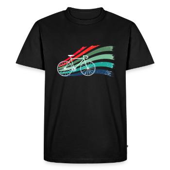 Bicycle,Painting,Illustration,Colorful,Retro - Men's Premium Organic T-Shirt - black - Front - Nico (187cm)