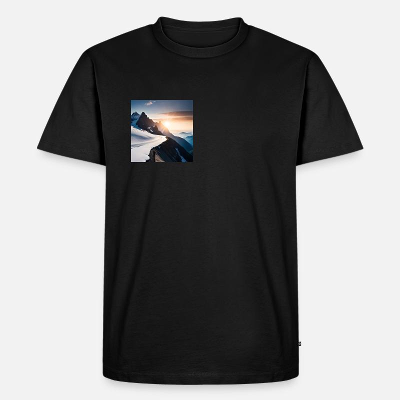 Mountainlove - Männer Premium Bio T-Shirt - Schwarz
