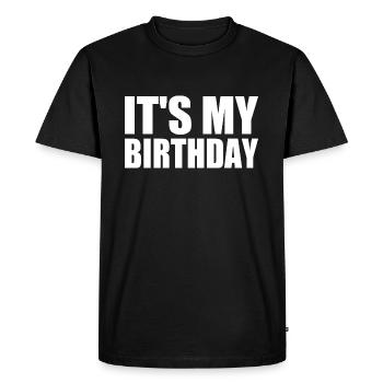 It's my birthday - T-shirt Premium bio Homme - noir - Devant - Nico (187cm)
