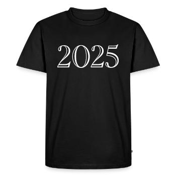 2025 - gift born in 2025 - Men's Premium Organic T-Shirt - black - Front - Nico (187cm)