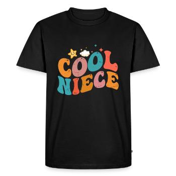 Niece | Nephew | Uncle | Aunt - Men's Premium Organic T-Shirt - black - Front - Nico (187cm)