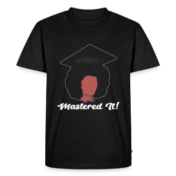 Cérémonie de remise des diplômes de maîtrise - T-shirt Premium bio Homme - noir - Devant - Nico (187cm)