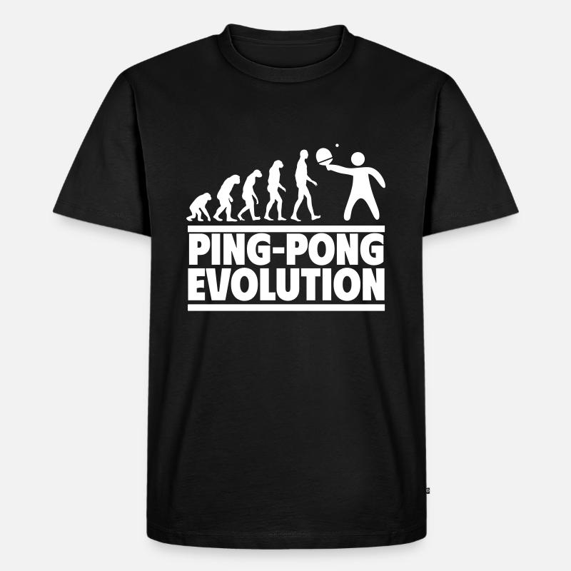 Ping-Pong Evolution - Männer Premium Bio T-Shirt - Schwarz