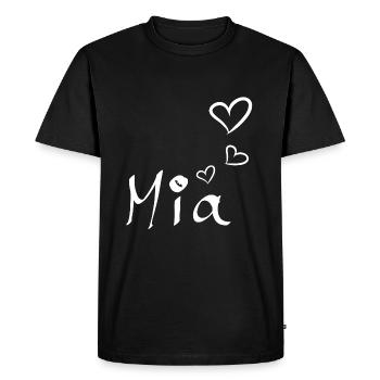 Mia t’aime - T-shirt Premium bio Homme - noir - Devant - Nico (187cm)