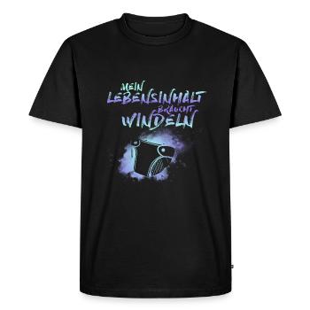 Ma vie a besoin de couches - T-shirt Premium bio Homme - noir - Devant - Nico (187cm)