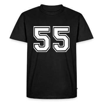 55 - Men's Premium Organic T-Shirt - black - Front - Nico (187cm)