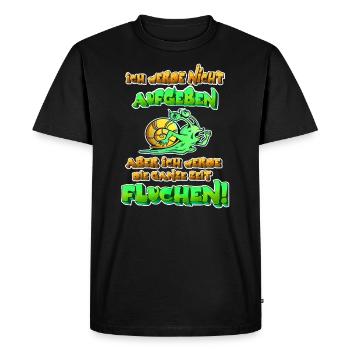 Lustiges Laufshirt mit Schneckeund witzigem Spruch - Männer Premium Bio T-Shirt - Schwarz - Vorne - Nico (187cm)