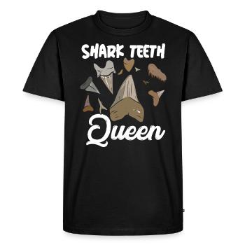 Shark Teeth Queen Collecteur de dents de requin - T-shirt Premium bio Homme - noir - Devant - Nico (187cm)