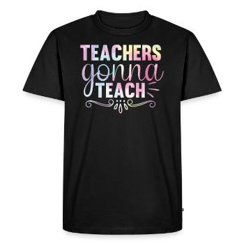 Retour à l’école Professeur Tie Sports Education - T-shirt Premium bio Homme - noir - Devant - Nico (187cm)