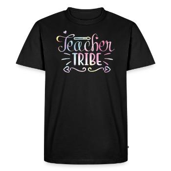 Retour à l’école Professeur de sports arc-en-ciel - T-shirt Premium bio Homme - noir - Devant - Nico (187cm)