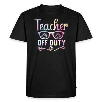 Back to school Physical education - Men's Premium Organic T-Shirt - black - Front - Nico (187cm)
