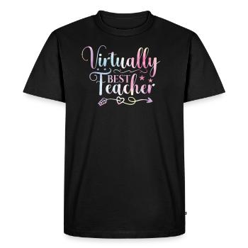Retour à l’école Éducation physique virtuelle contraignante - T-shirt Premium bio Homme - noir - Devant - Nico (187cm)
