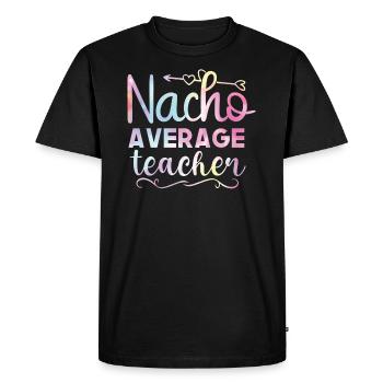 Retour à l’école Lier l’éducation physique arc-en-ciel - T-shirt Premium bio Homme - noir - Devant - Nico (187cm)