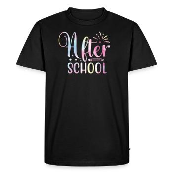Professeur de sport de retour à l’école - T-shirt Premium bio Homme - noir - Devant - Nico (187cm)