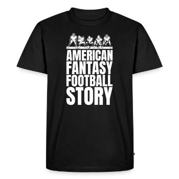 Funny American fantasy football - Men's Premium Organic T-Shirt - black - Front - Nico (187cm)