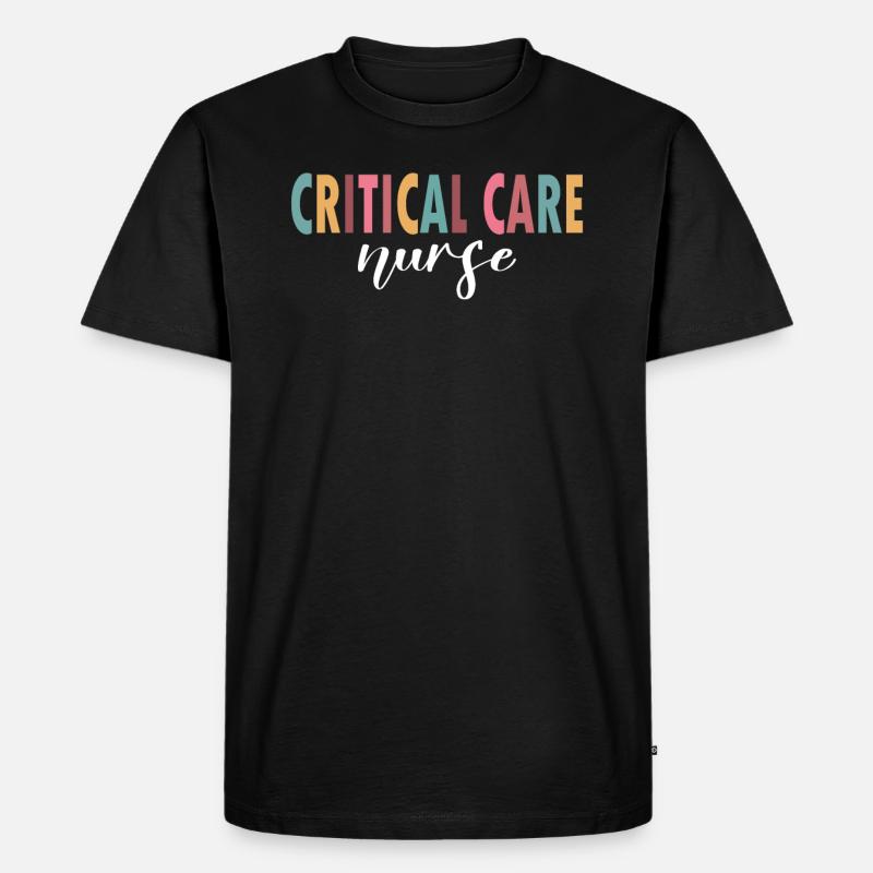Das Leben einer Intensivpflegekraft - Männer Premium Bio T-Shirt - Schwarz