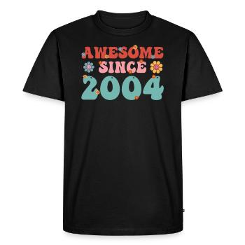 Grand depuis 2004 Groovy Birthday - T-shirt Premium bio Homme - noir - Devant - Nico (187cm)