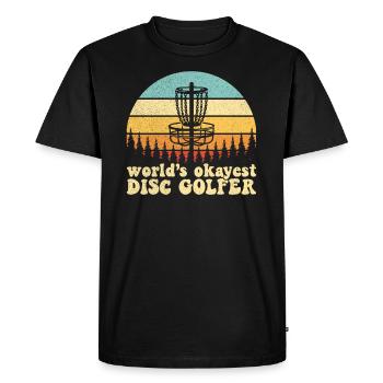 Le disc-golfeur le plus correct du monde - T-shirt Premium bio Homme - noir - Devant - Nico (187cm)