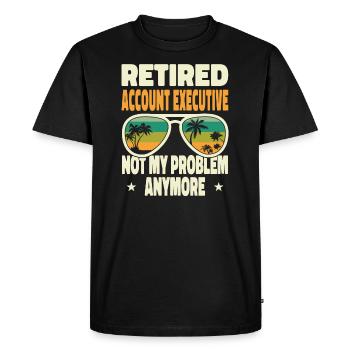 Retired Men Retired Account Executive - Men's Premium Organic T-Shirt - black - Front - Nico (187cm)