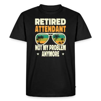 Hommes retraités Préposé à la retraite Pas mon problème - T-shirt Premium bio Homme - noir - Devant - Nico (187cm)