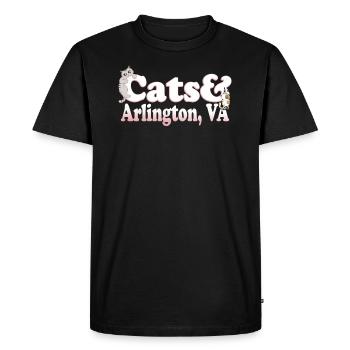 Cute Kawaii Cats And Arlington, VA Chat pour femmes et - T-shirt Premium bio Homme - noir - Devant - Nico (187cm)