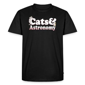 Chats Kawaii mignons et astronomie femmes chat et - T-shirt Premium bio Homme - noir - Devant - Nico (187cm)