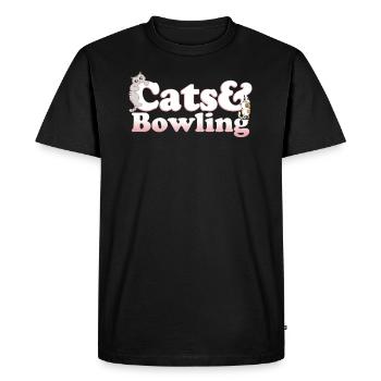 Chats Kawaii mignons et bowling pour femmes chat et - T-shirt Premium bio Homme - noir - Devant - Nico (187cm)