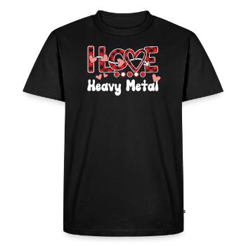 J’adore les filles de heavy metal Heavy metal - T-shirt Premium bio Homme - noir - Devant - Nico (187cm)