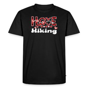 J'aime la randonnée Les filles font de la randonnée - T-shirt Premium bio Homme - noir - Devant - Nico (187cm)