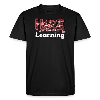 I Love Learning Girls Learning - Men's Premium Organic T-Shirt - black - Front - Nico (187cm)