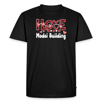 J'aime le modélisme pour les filles - T-shirt Premium bio Homme - noir - Devant - Nico (187cm)