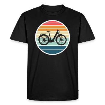 E-Bike Bike Cyclist Gift Bike Cyclist - Men's Premium Organic T-Shirt - black - Front - Nico (187cm)