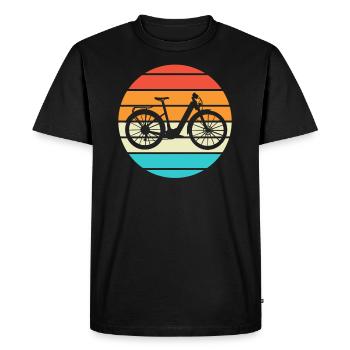 E-Bike Bike Cyclist Gift Bike Cyclist - Men's Premium Organic T-Shirt - black - Front - Nico (187cm)