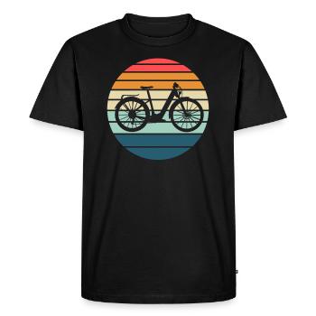 E-Bike Bike Cyclist Gift Bike Cyclist - Men's Premium Organic T-Shirt - black - Front - Nico (187cm)