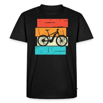 E-Bike Bike Cyclist Gift Bike Cyclist - Men's Premium Organic T-Shirt - black - Front - Nico (187cm)