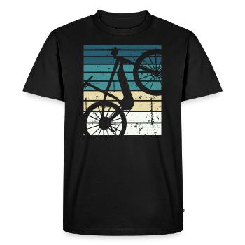 E-Bike Bike Cyclist Gift Bike Cyclist - Men's Premium Organic T-Shirt - black - Front - Nico (187cm)
