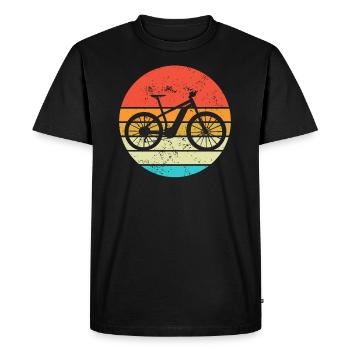 E-Bike Bike Cyclist Gift Bike Cyclist - Men's Premium Organic T-Shirt - black - Front - Nico (187cm)