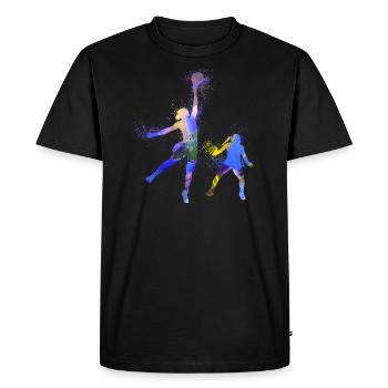 basketball,basketball,graffiti - Men's Premium Organic T-Shirt - black - Front - Nico (187cm)