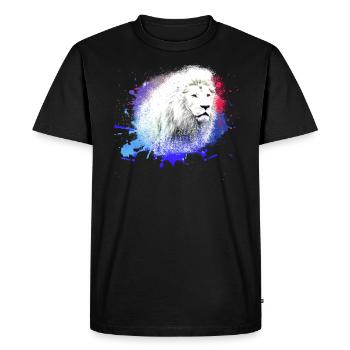 White Lion,Lion,Colorful,Graffiti,Painting - Men's Premium Organic T-Shirt - black - Front - Nico (187cm)