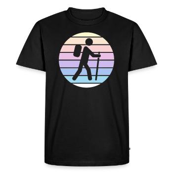 Randonnée Randonnée Cadeaux Dictons - T-shirt Premium bio Homme - noir - Devant - Nico (187cm)