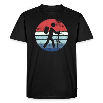 Randonnée Randonnée Cadeaux Dictons - T-shirt Premium bio Homme - noir - Devant - Nico (187cm)