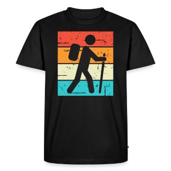 Randonnée Randonnée Cadeaux Dictons - T-shirt Premium bio Homme - noir - Devant - Nico (187cm)