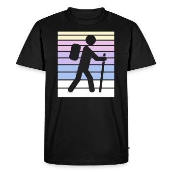 Randonnée Randonnée Cadeaux Dictons - T-shirt Premium bio Homme - noir - Devant - Nico (187cm)