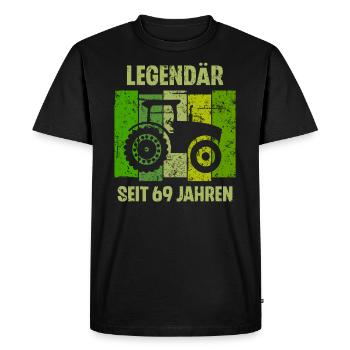69 Geburtstag Geschenk 69. Landwirt Spruch - Männer Premium Bio T-Shirt - Schwarz - Vorne - Nico (187cm)