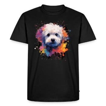 Bichon Frise Dog Cadeau Dire - T-shirt Premium bio Homme - noir - Devant - Nico (187cm)