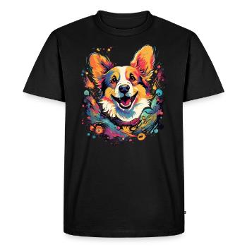 Corgi Dog Cadeau Dire - T-shirt Premium bio Homme - noir - Devant - Nico (187cm)