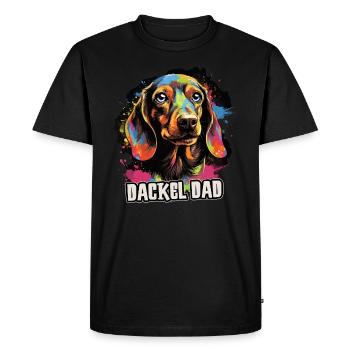 Cadeau de teckel Dog Dire - T-shirt Premium bio Homme - noir - Devant - Nico (187cm)