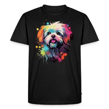 Maltese Dog Gift Saying - Men's Premium Organic T-Shirt - black - Front - Nico (187cm)